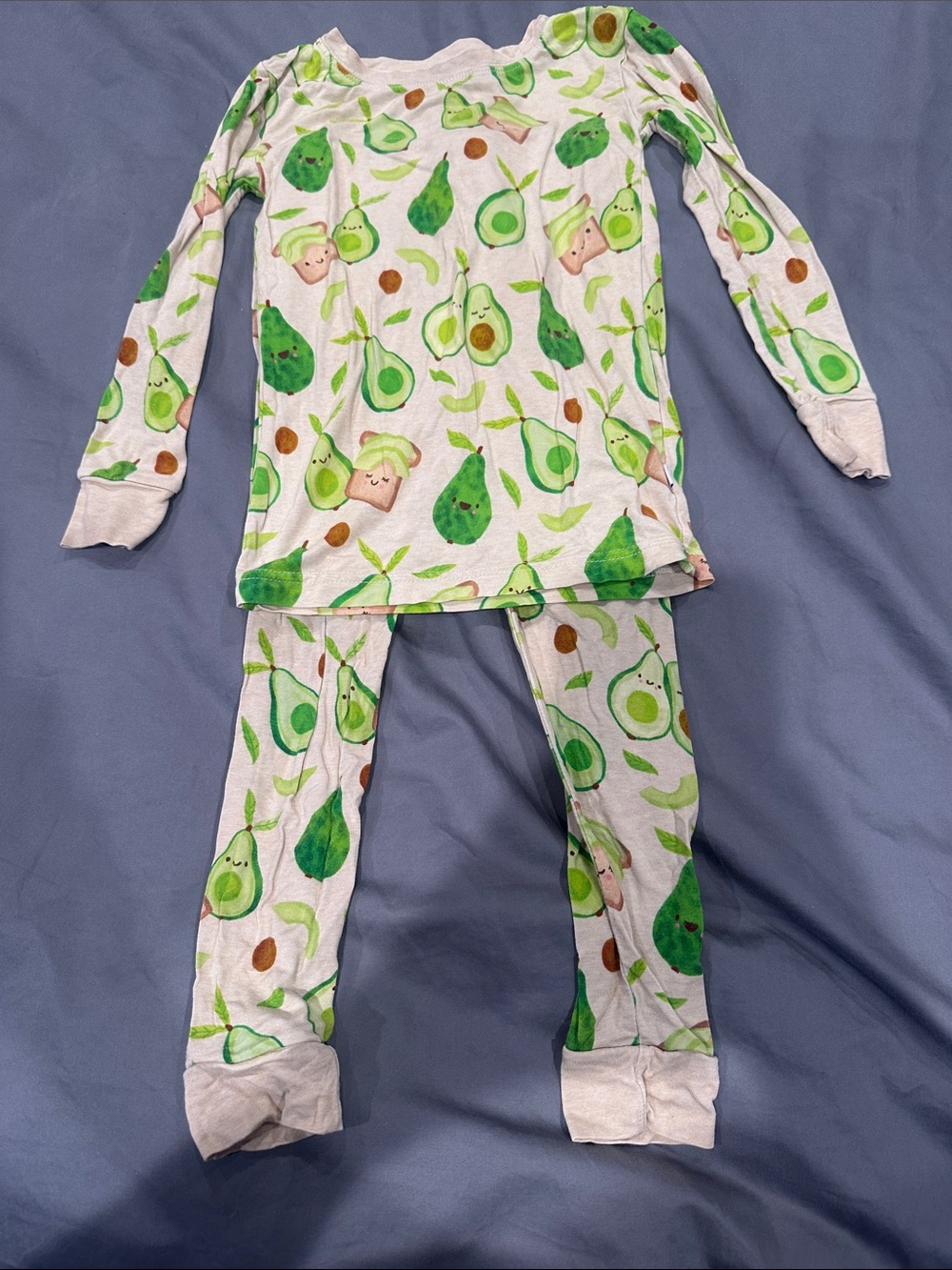 Little Sleepies Avocado Print Pajama Set - Green & Brown